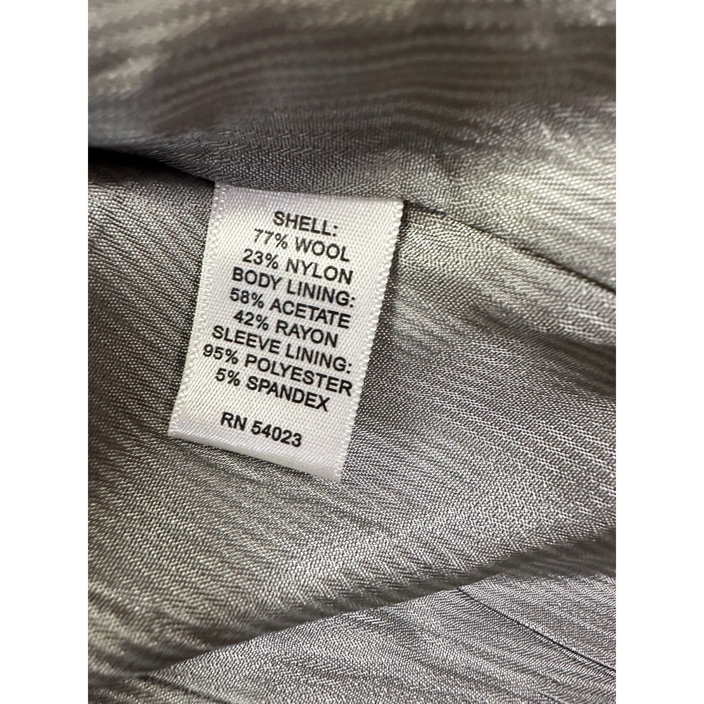 Banana Republic Gray Suit Size 12 Womens Wool Blend Lined Career Business - Picture 5 of 9